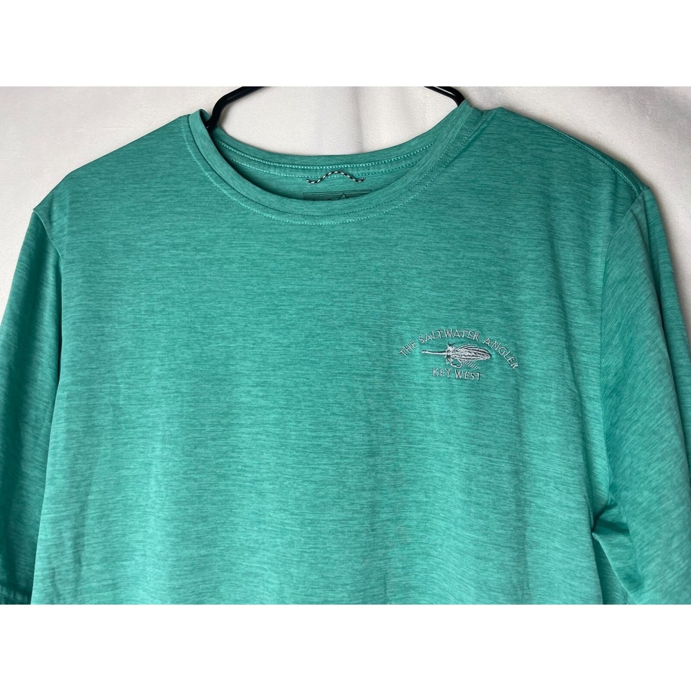 Patagonia Men's Rash Guard Saltwater Angler Key West Green Size Medium